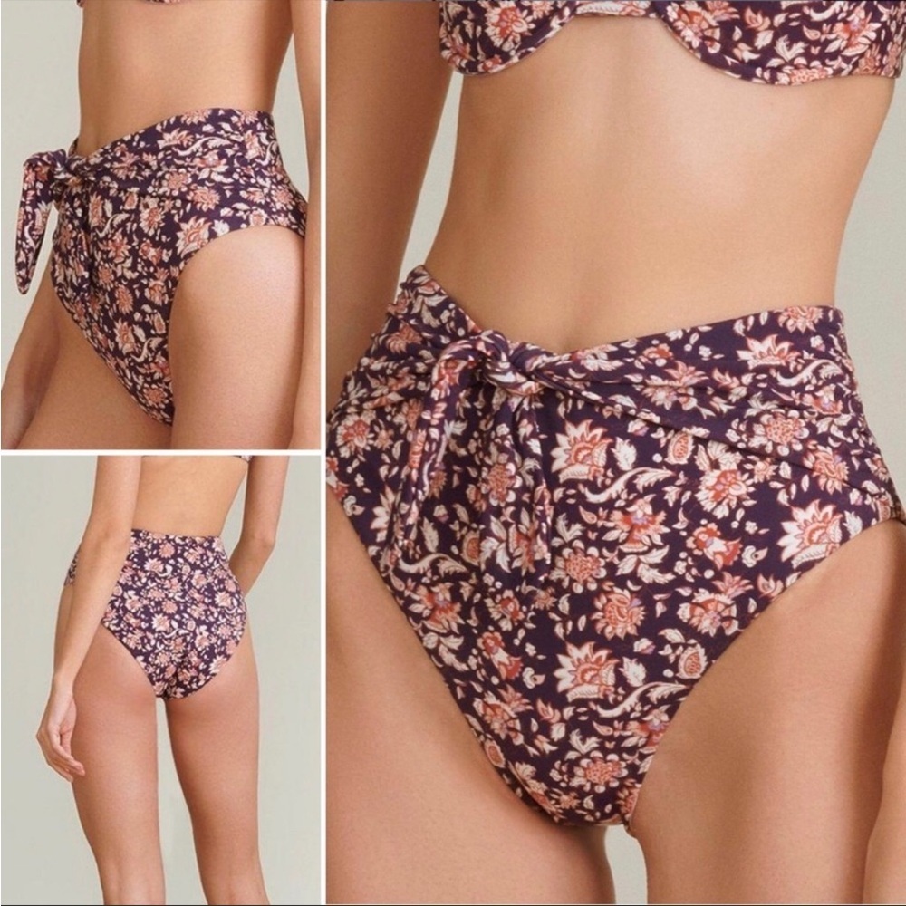 Veronica Beard Purple Floral Bikini